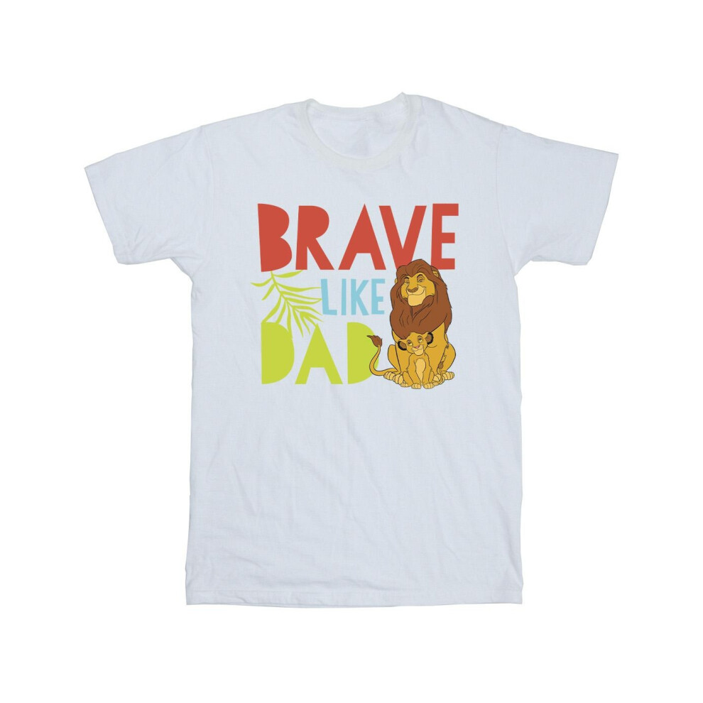(3-4 Years, White) Disney Boys The Lion King Brave Like Dad T-Shirt