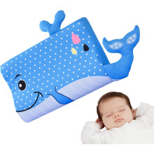 (Blue Whale) Child Pillow,Kids Pillows For Sleeping,Animal Design Neck Pillows,Breathable Cooling Bed Pillows,Snooze Kids Cushion,Ergonomic Soft Pillows