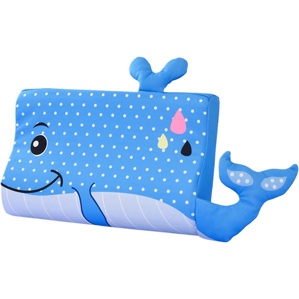 (Blue Whale) Animal Design Child Pillow, Ergonomic Soft Pillows for Boys Girls, Super Soft Breathable Cot Pillow, Lightweight Neck Support Pillow, 18x