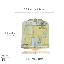 4-pc 190ml Old Fashioned Whisky Glass and Wooden Coaster Game Set