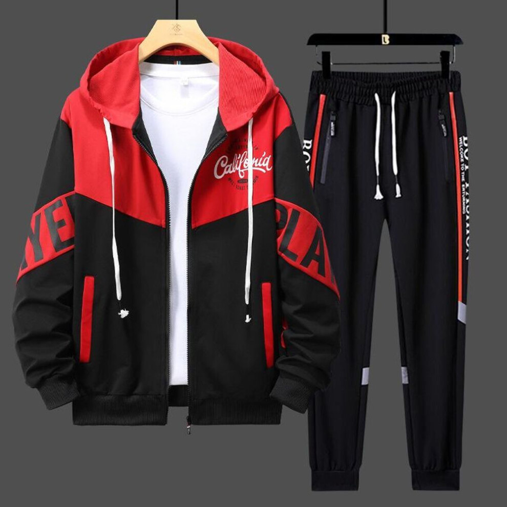 (red, XXXL) Designer Sport Suits Mens Hoodie Pants 2 Piece Matching Sets Outfit Clothes For Men Clothing Tracksuit Sweatshirts