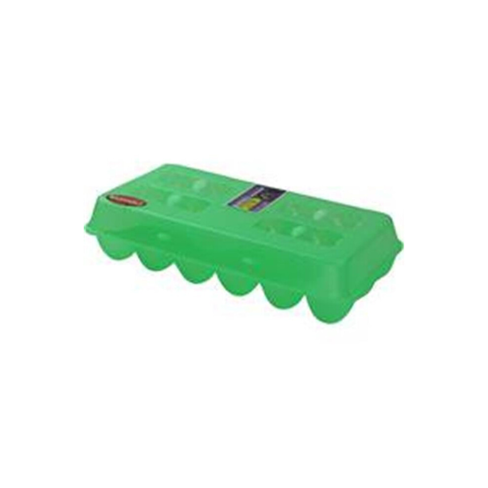 Egg Carton Plastic, Green - Holds 18 Eggs