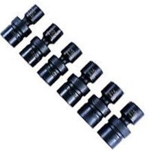 6 Pc 3/8in. Dr Metric Swivel Impact Socket Set - Chrome Moly Steel - 13mm to 19mm