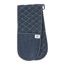 Denim Double Oven Glove Indigo, Heat Resistant (17 x 90 cm)