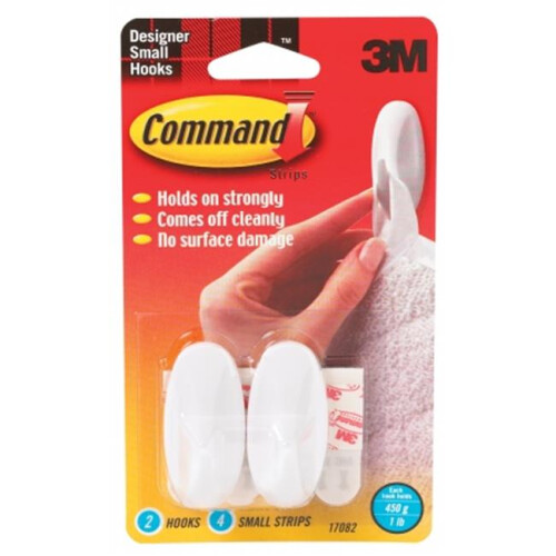 3M 3m Small Designer Hooks With Command Adhesive