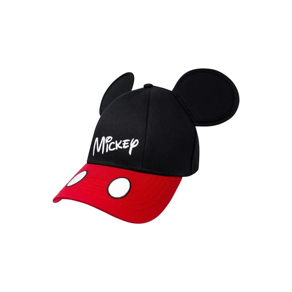 Disney Mickey Mouse Ears Classic Black & Red Snapback Hat