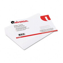 Universal Ruled Index Cards- 5 x 8- White- 100-Pack