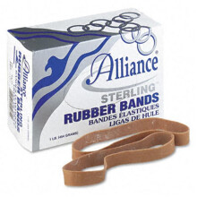 Alliance Sterling Ergonomically Correct Rubber Bands- No. 107- 7 x .63- 50 Bands-1lb Box