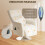 Homcom HOMCOM Massage Reclining Chair with Adjustable Backrest, Cream White 4
