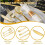 10 Pack Pre Rolled Disposable Gold Plastic Silverware Set with Napkins 6