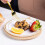 10 Pack Pre Rolled Disposable Gold Plastic Silverware Set with Napkins 8