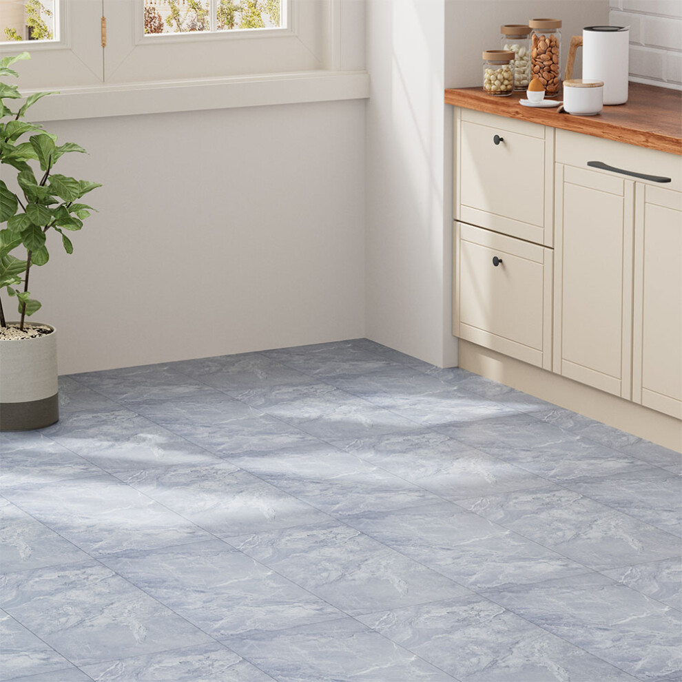 28Pcs 60x30cm Realistic Stone Texture Self Adhesive PVC Flooring, Grey