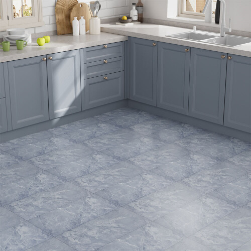 Living And Home 28Pcs 60x30cm Realistic Stone Texture Self Adhesive PVC Flooring, Grey 1