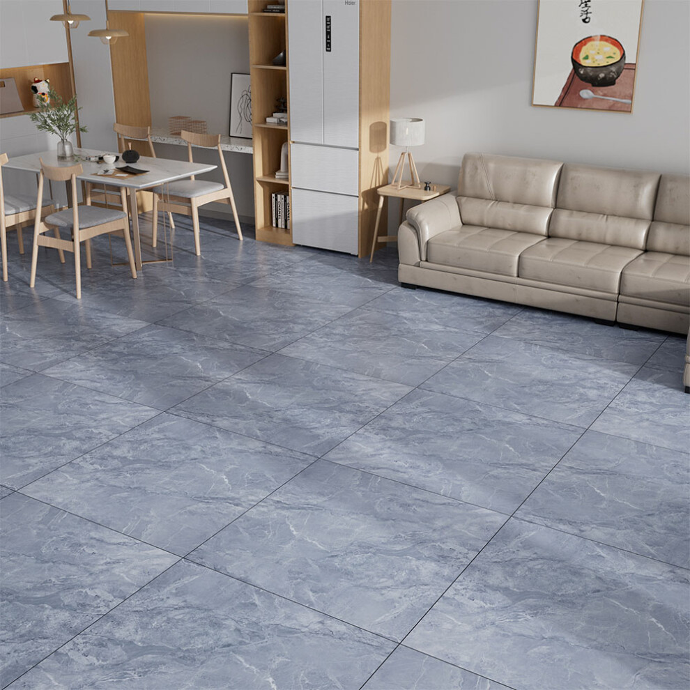 8Pcs 80x80cm Grey Stone Texture PVC Flooring
