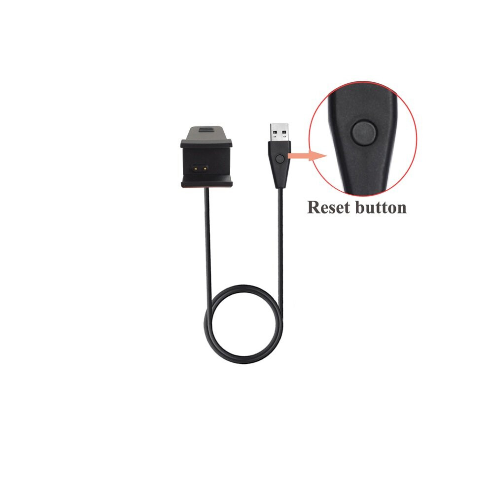 USB Charging Charger Cable w/ Reset Button for Fitbit Ace Kids Activity Tracker