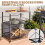 YODOLLA Foldable Stainless Dining Cart with Wheels Movable BBQ Stand 3