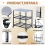 YODOLLA Foldable Stainless Dining Cart with Wheels Movable BBQ Stand 5