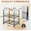 YODOLLA Foldable Stainless Dining Cart with Wheels Movable BBQ Stand 9