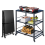 YODOLLA Foldable Stainless Dining Cart with Wheels Movable BBQ Stand 1