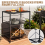 YODOLLA Foldable Stainless Dining Cart with Wheels Movable BBQ Stand 3