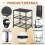 YODOLLA Foldable Stainless Dining Cart with Wheels Movable BBQ Stand 4