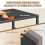 YODOLLA Foldable Stainless Dining Cart with Wheels Movable BBQ Stand 8