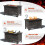 (58D x 108W x 63H) YODOLLA Large Metal Fire Pit Table 4
