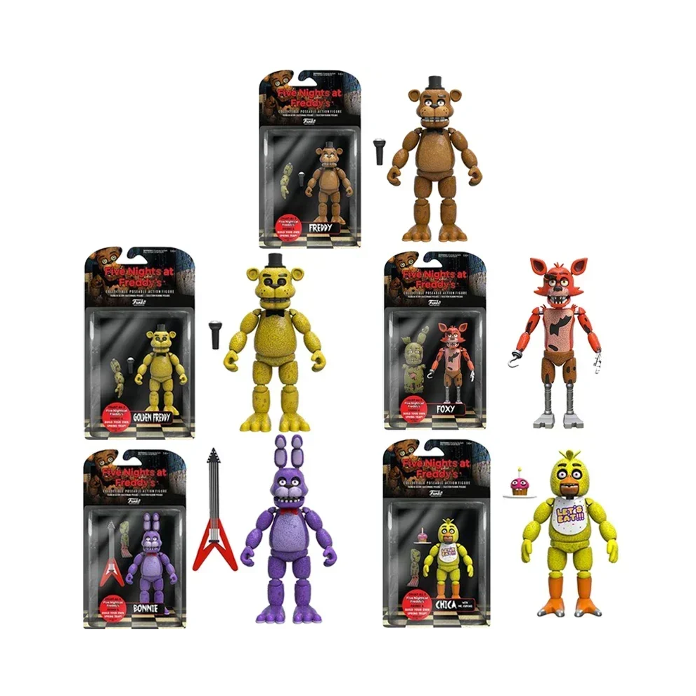 Nsf (01) 15 Cm Fnaf Figures Freddy Bonnie Foxy Chica Fazbear Bear Action Figure Model Toy