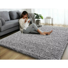 (Grey, Small: 60 x 110 cm) Extra Large Thick Shaggy Rug Soft Living Room Bedroom Carpet Hallway Runner Rugs