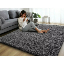 (Dark Grey, Medium: 80 x 150 cm) Extra Large Thick Shaggy Rug Soft Living Room Bedroom Carpet Hallway Runner Rugs