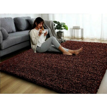 (Brown, Extra-Large: 200 x 290 cm) Extra Large Thick Shaggy Rug Soft Living Room Bedroom Carpet Hallway Runner Rugs