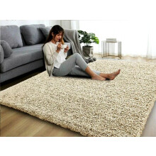 (Ivory, Extra-Large: 200 x 290 cm) Extra Large Thick Shaggy Rug Soft Living Room Bedroom Carpet Hallway Runner Rugs