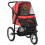 PawHut PawHut Three-Wheel Pet Stroller, for Medium, Small Dogs, Foldable Cat Pram - Red 9