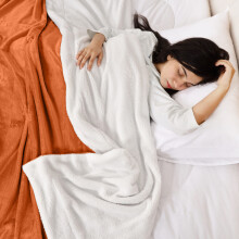 (King Blanket Sherpa Throw, Rust Sherpa Blanket) Soft Blankets Sherpa Fleece Throw Bed Sofa Blanket