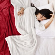 (King Blanket Sherpa Throw, Red Sherpa Blanket) Soft Blankets Sherpa Fleece Throw Bed Sofa Blanket