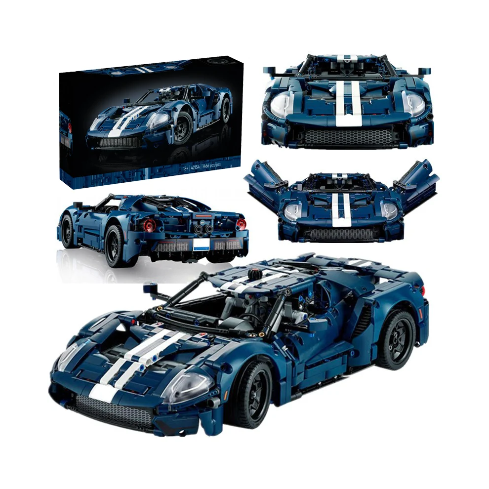 Nsf Technical 1486 Piecesclassic Gt Racing Car 1:12 Compatible 42154 Building Blocks