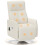 Homcom HOMCOM Massage Reclining Chair with Adjustable Backrest, Cream White 6