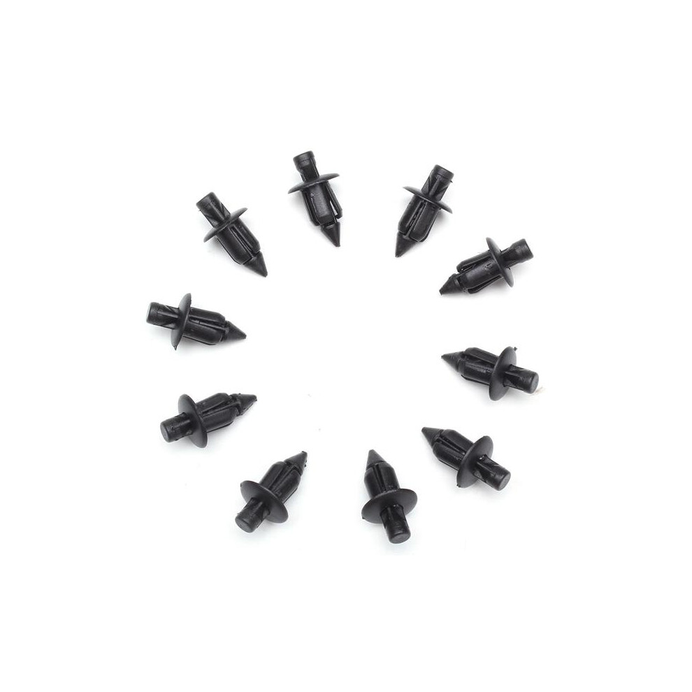 10pcs 6mm Plastic Rivet Fairing Trim Panel Fastener Clips For Honda Yamaha