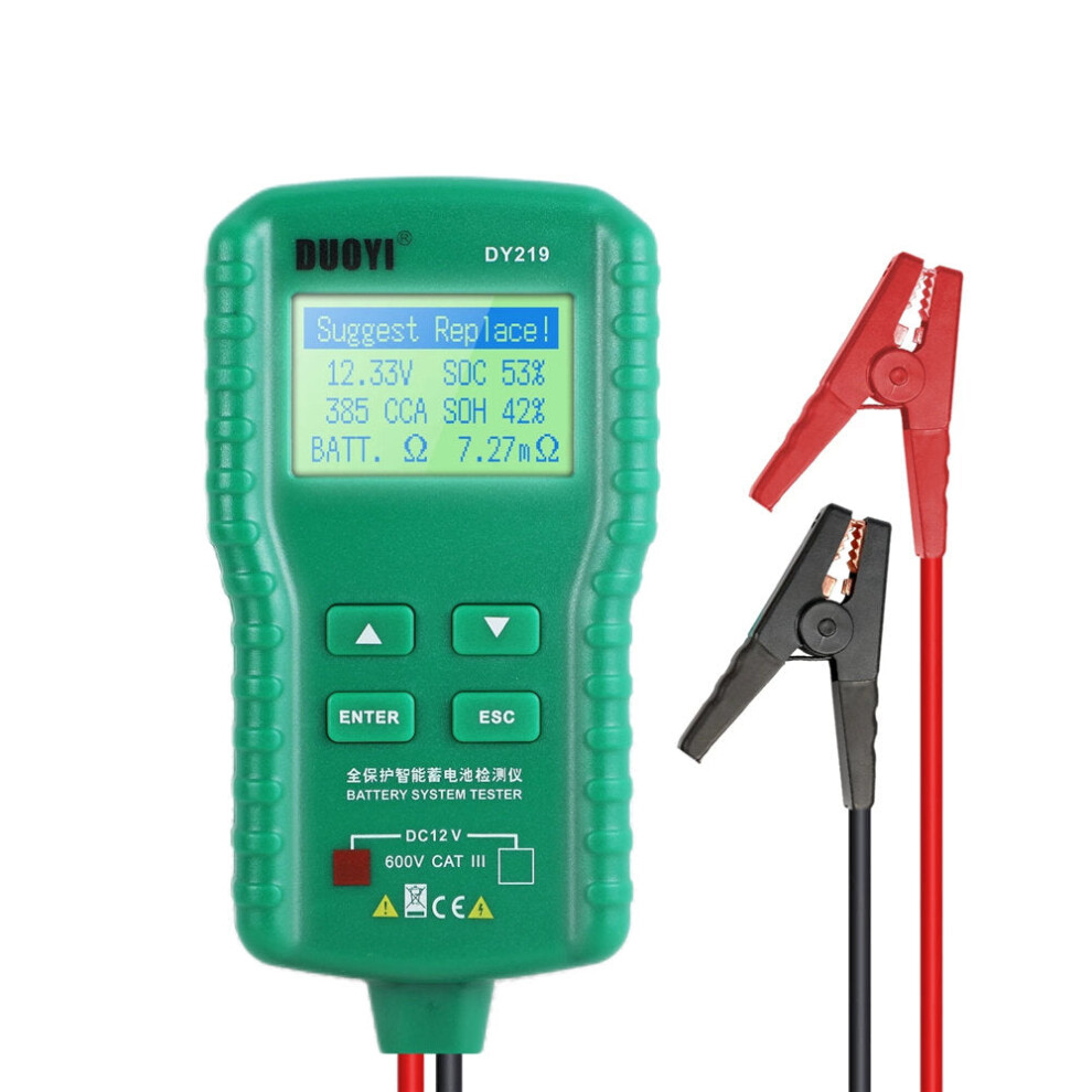 12V Digital Car Battery Tester Ah Cca Voltage Current Battery Load Analyzer Multifunction Diagnostic Car Repair Tool 9078193225655