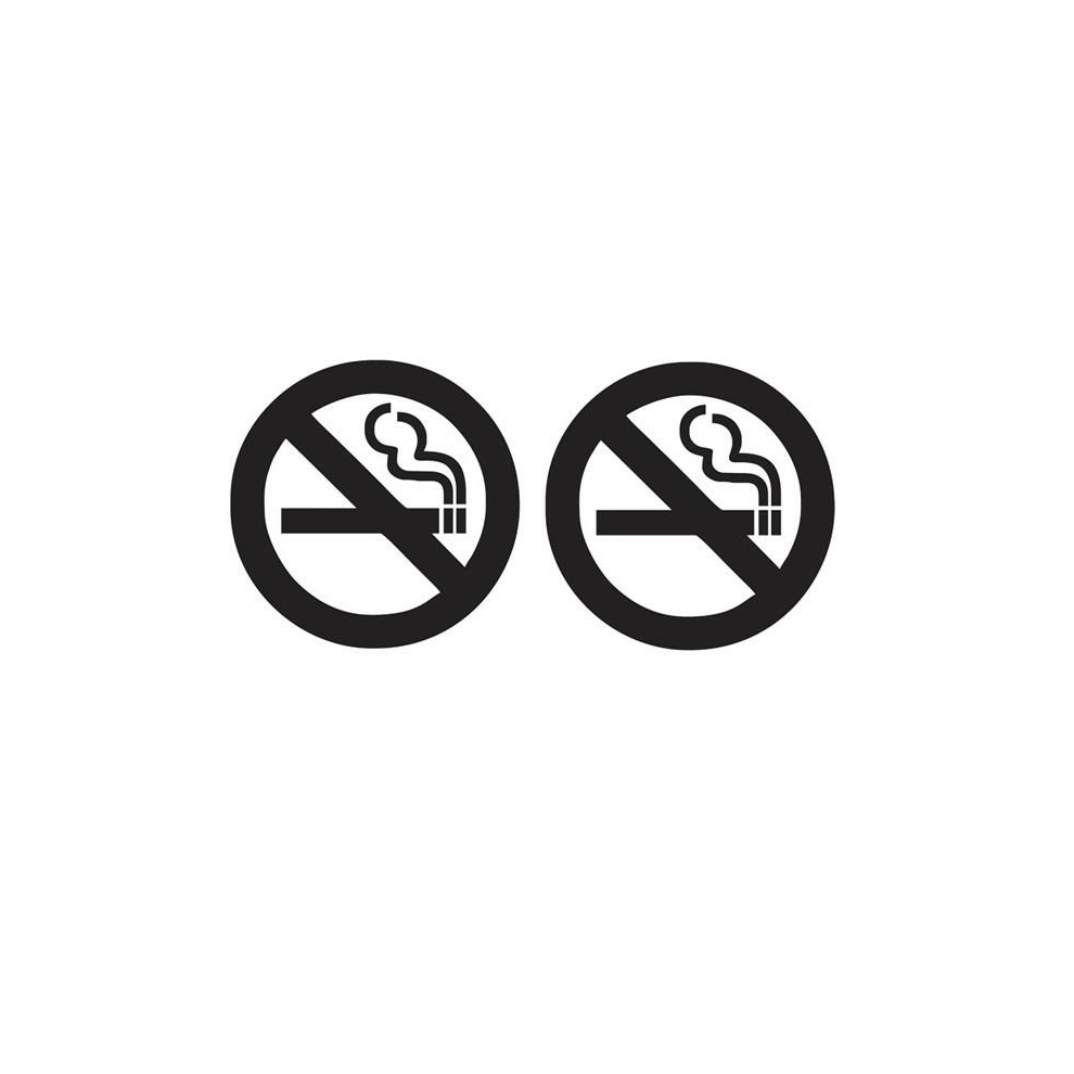 (Black) 22X10cm No Smoking Reflective Car Stickers Auto Truck Vehicle Motorcycle Decal Black 4250937610360