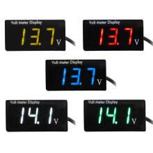 (Green, DC12V) No Bracket Waterproof DC Digital Display Meter On-board Voltage Measuring Instrument DC8-150V for Electric Car Motorcycle