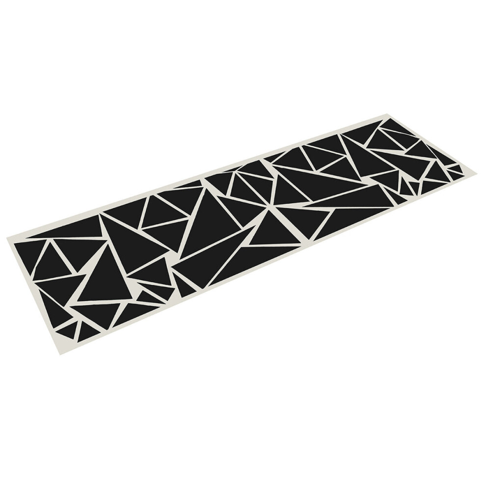 (Black) 200X60cm Car Side Body Sticker Diy Vinyl Decal Graphic Triangles Black 4250937610544