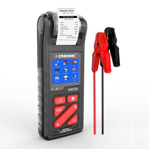 Car Battery Tester With Integrated Printer 6V/12V/24V Universal Battery Analyzer Craking/Charging Test 2