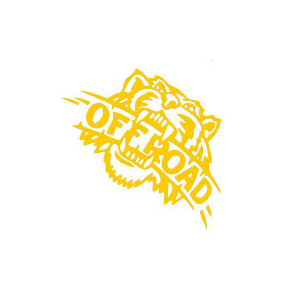 (Yellow) Car Sticker Tiger Decals Vehicle Truck Bumper Window Wall Mirror Decoration Yellow 4250937608176