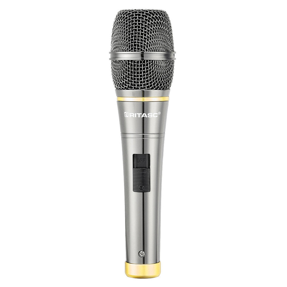 (Gold) Wired Microphone for Conference Teaching Karaoke