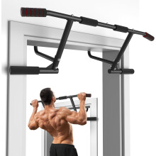 (Black) Doorway Pull-up Bar, 440 lb Heavy Duty Upper Body Fitness Exercise Bar for Home Gym Workouts, Pull-up Bar for Almost Any Door101.6 x 101.6 x 30 cm