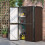 (Brown) YODOLLA Storage Cabinet Shed Metal Cupboard 1