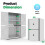(White) YODOLLA Storage Cabinet Shed Metal Cupboard 4
