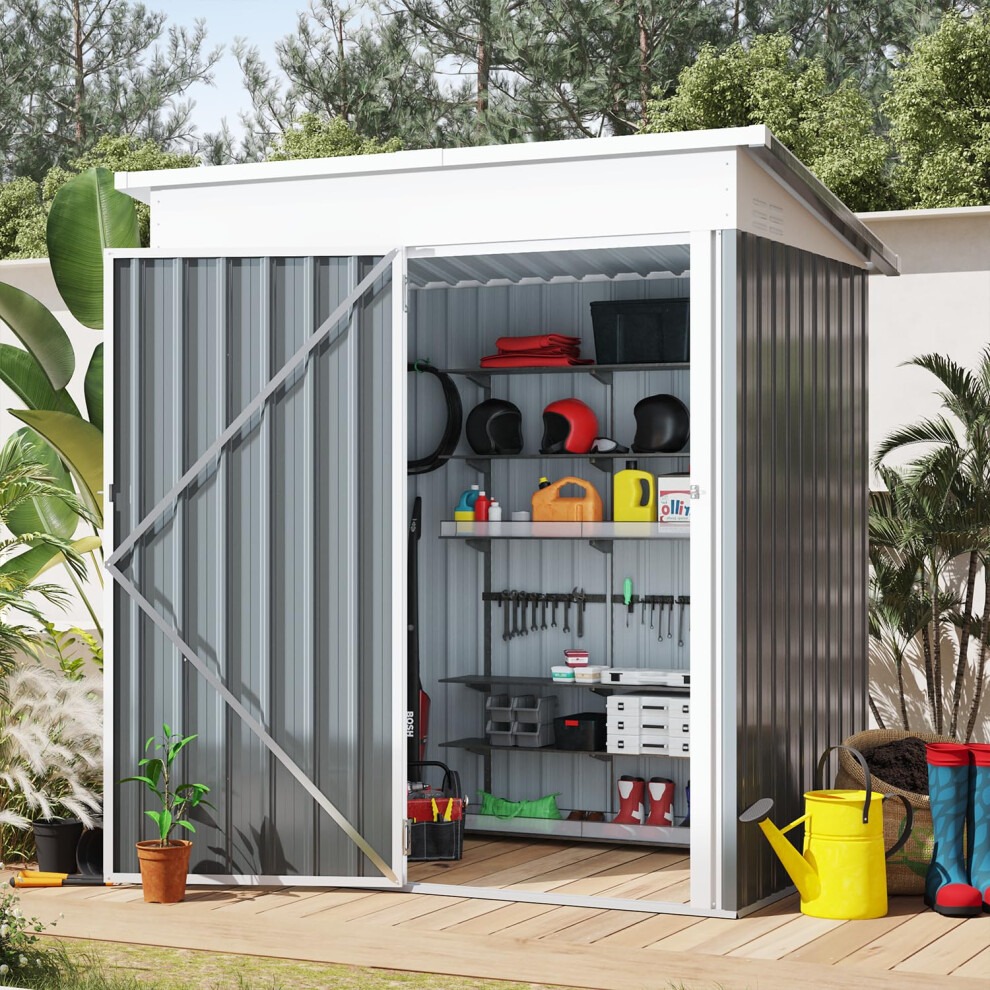 (Dark Grey) YODOLLA 150x86cm Garden Sheds and Outdoor Storage