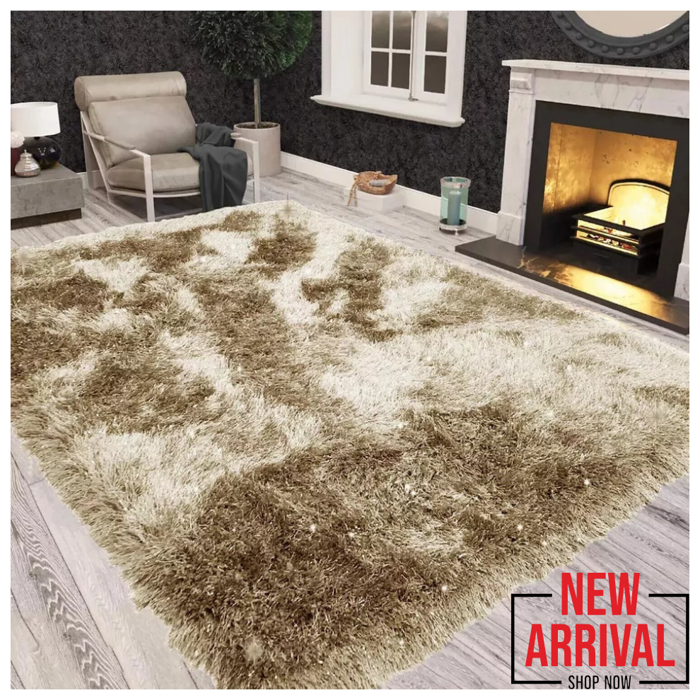 Shaggy Rugs Ltd ( 80 X 150 Cm) Modern Non Slip Fluffy Rugs Thick Shaggy Natty Rug Cream